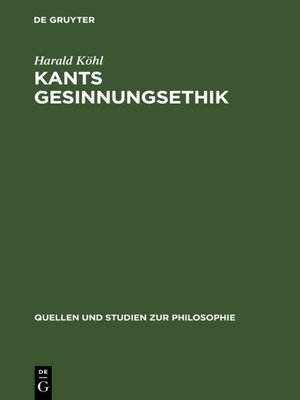 cover image of Kants Gesinnungsethik